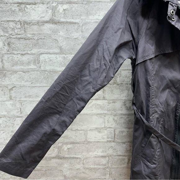 LOLE water repellent jacket women’s size XS gray hooded belted - Picture 2 of 8